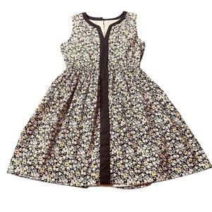 CREWCUTS Girls Dress with Navy, Green & Yellow Florals Size 12